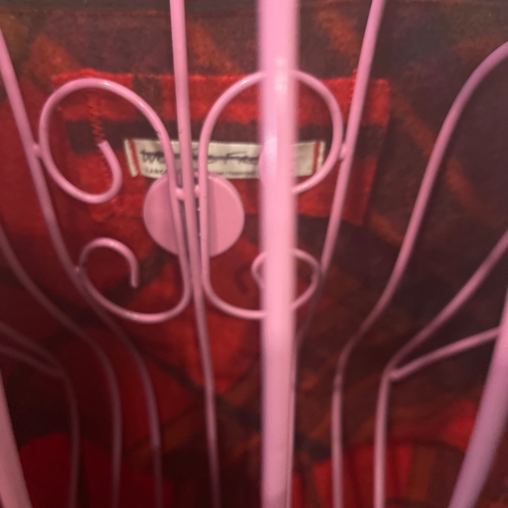 Free People Cabin Cozy Button Down Jacket Size L Red Plaid Oversized - Picture 3 of 5